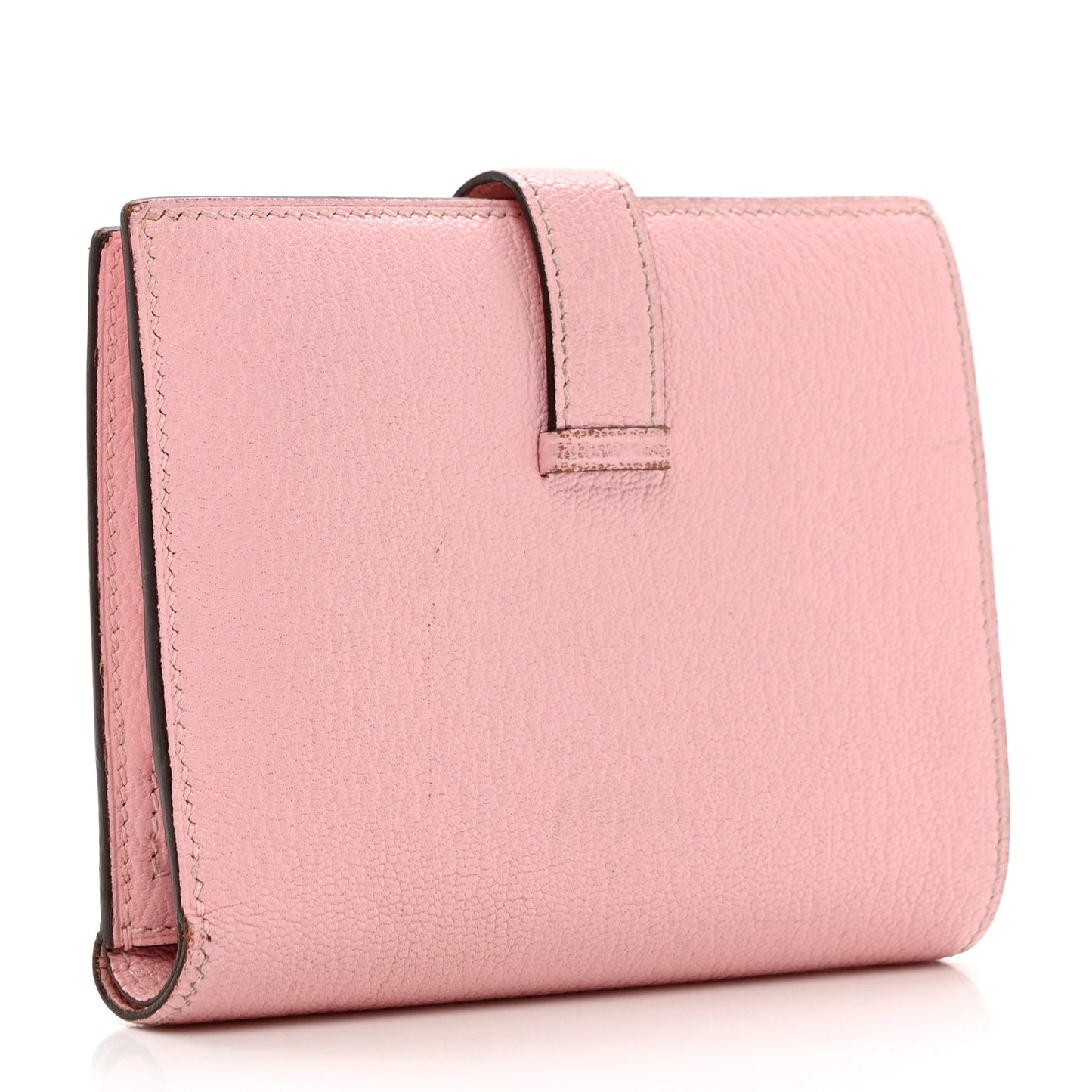 Chevre Mysore Bearn Compact Wallet Rose Sakura