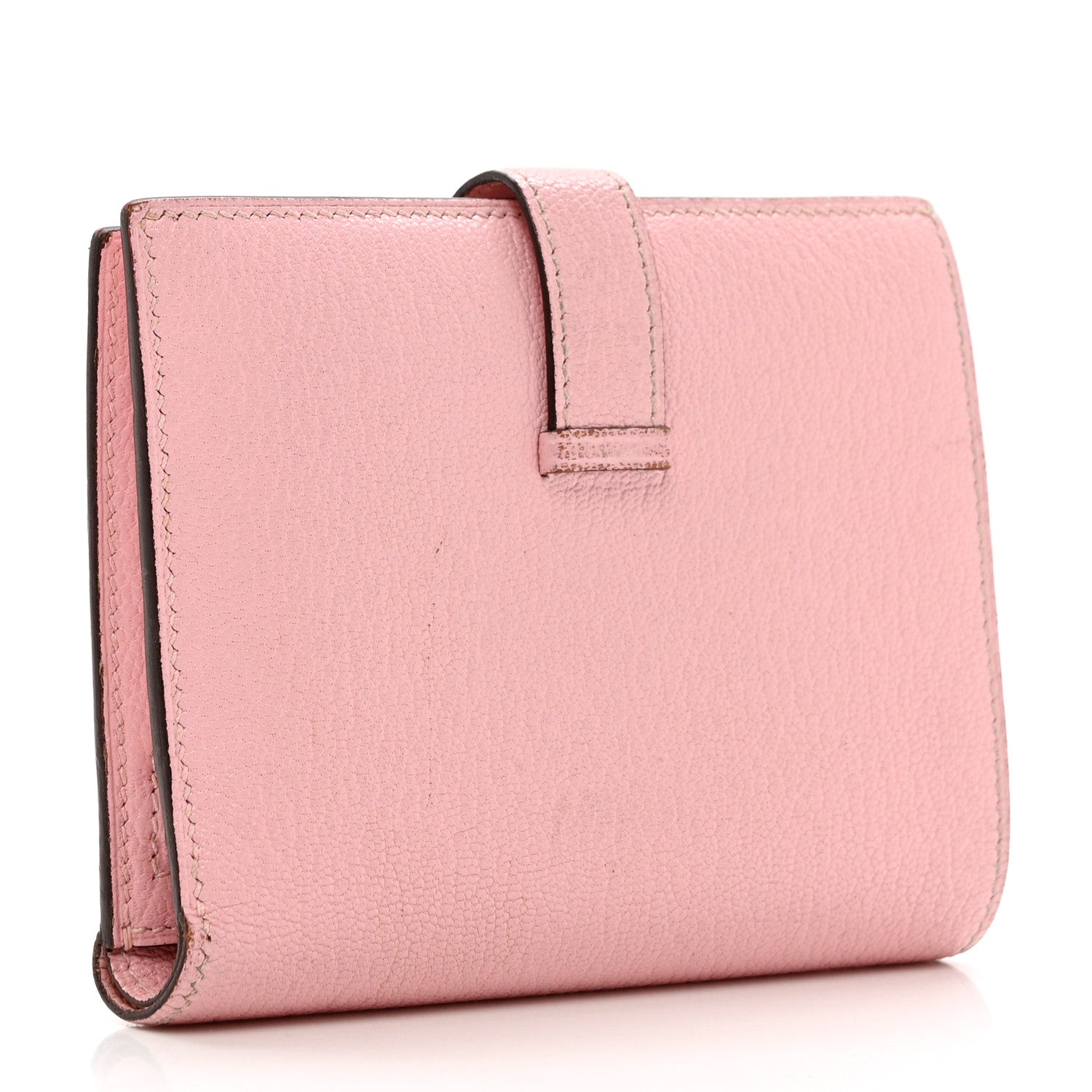 Hermes Chevre Mysore Bearn Compact Wallet Rose Sakura 3 of 10