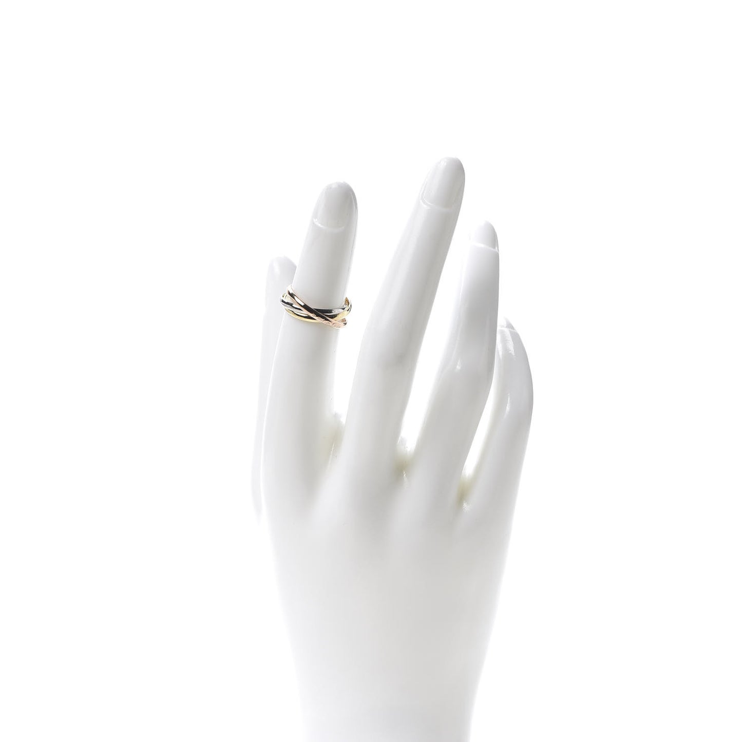 18K Pink Yellow White Gold Extra Small Les Must De Trinity Ring 48 4.5