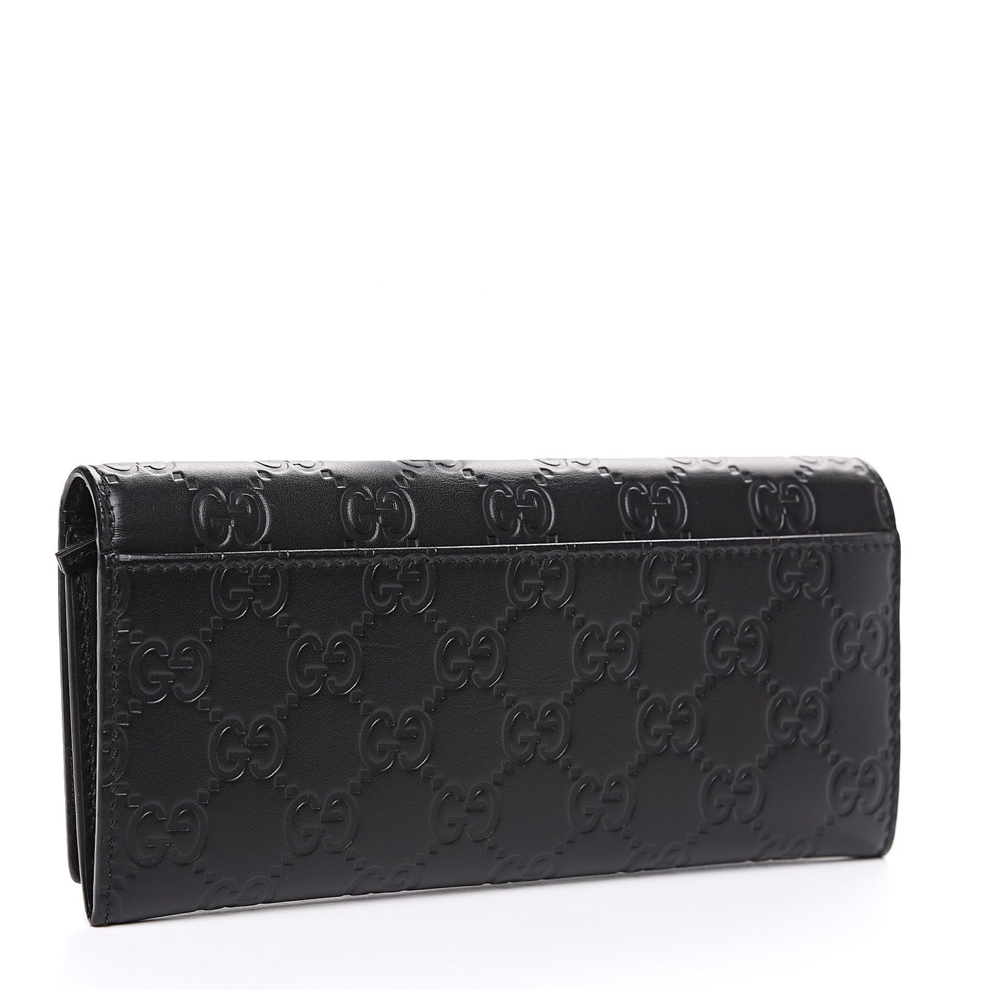 Guccissima Avel Continental Flap Wallet Black