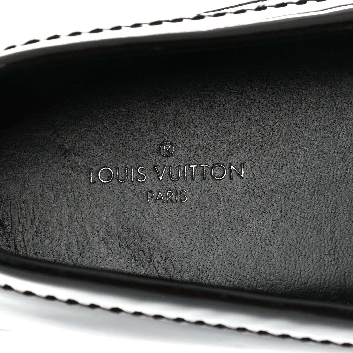 Patent Calfskin Oxford Loafers 38 Black