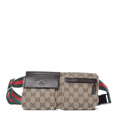 Gucci Monogram Web Belt Bag Dark Brown 1 of 6