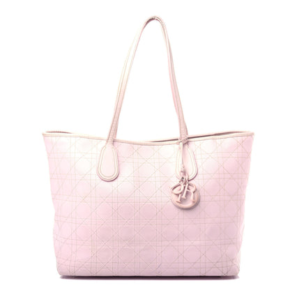 Christian Dior Coated Canvas Cannage Panarea Shopping Tote Pink 1 of 14