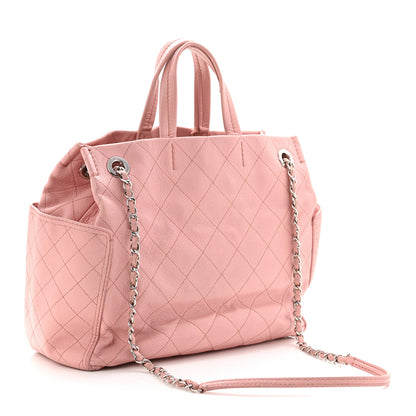 Chanel Caviar Stitched Small CC Pocket Tote Tote Pink 4 of 21
