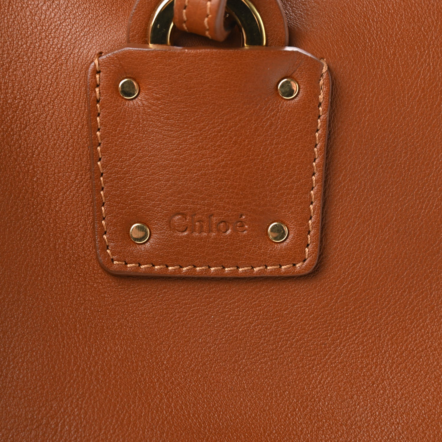 Chloe Smooth Calfskin Medium Vick Tote Caramel 7 of 13