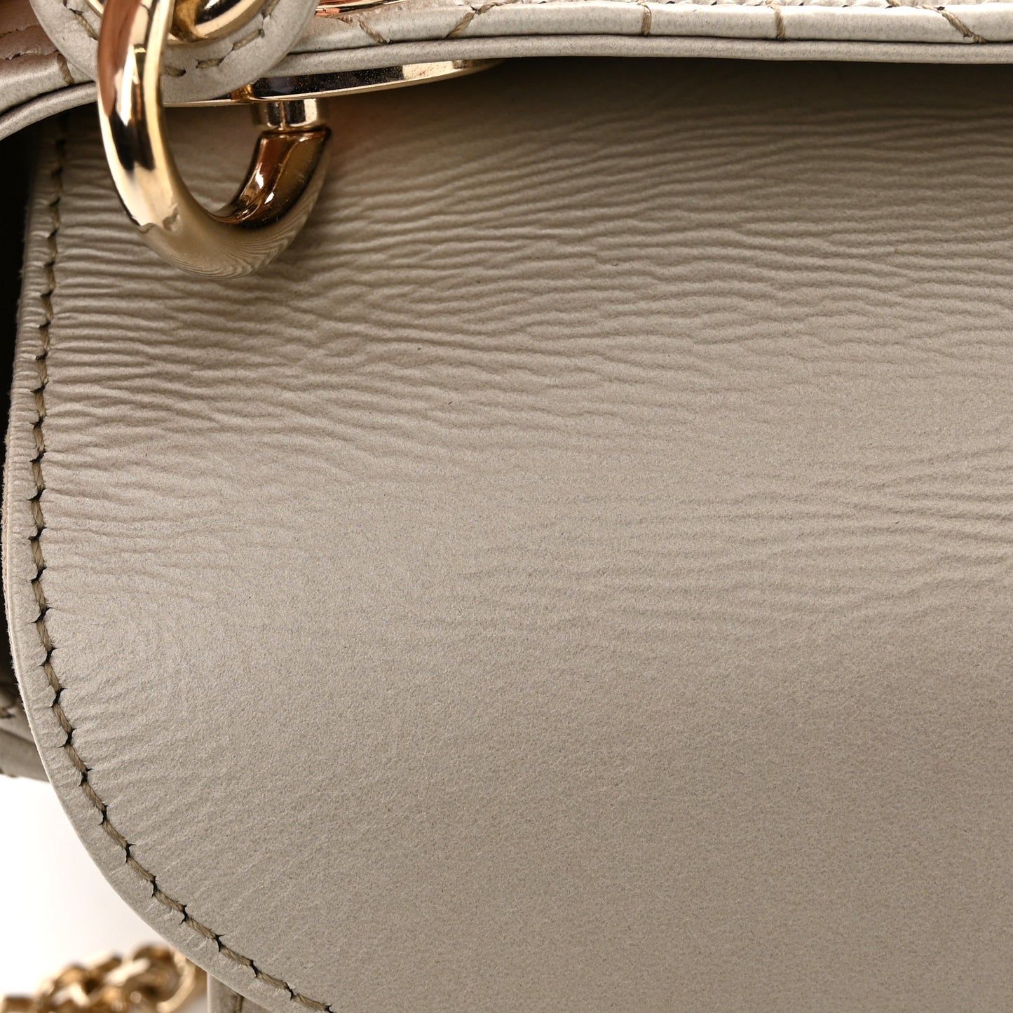 Metallic Lambskin Cannage Mini Lady Dior Gold