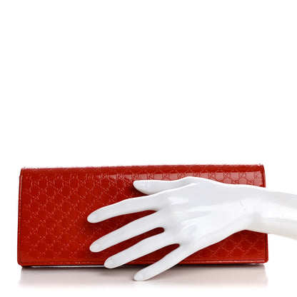Gucci Patent Microguccissima Small Broadway Clutch Red 2 of 12