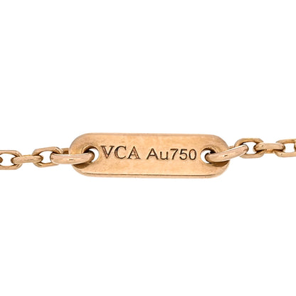 Van Cleef & Arpels 18K Rose Gold Carnelian Sweet Alhambra Bracelet 3 of 5