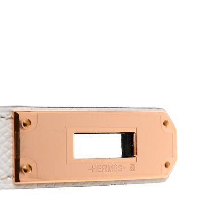Hermes Epsom Kelly Belt White 3 of 6