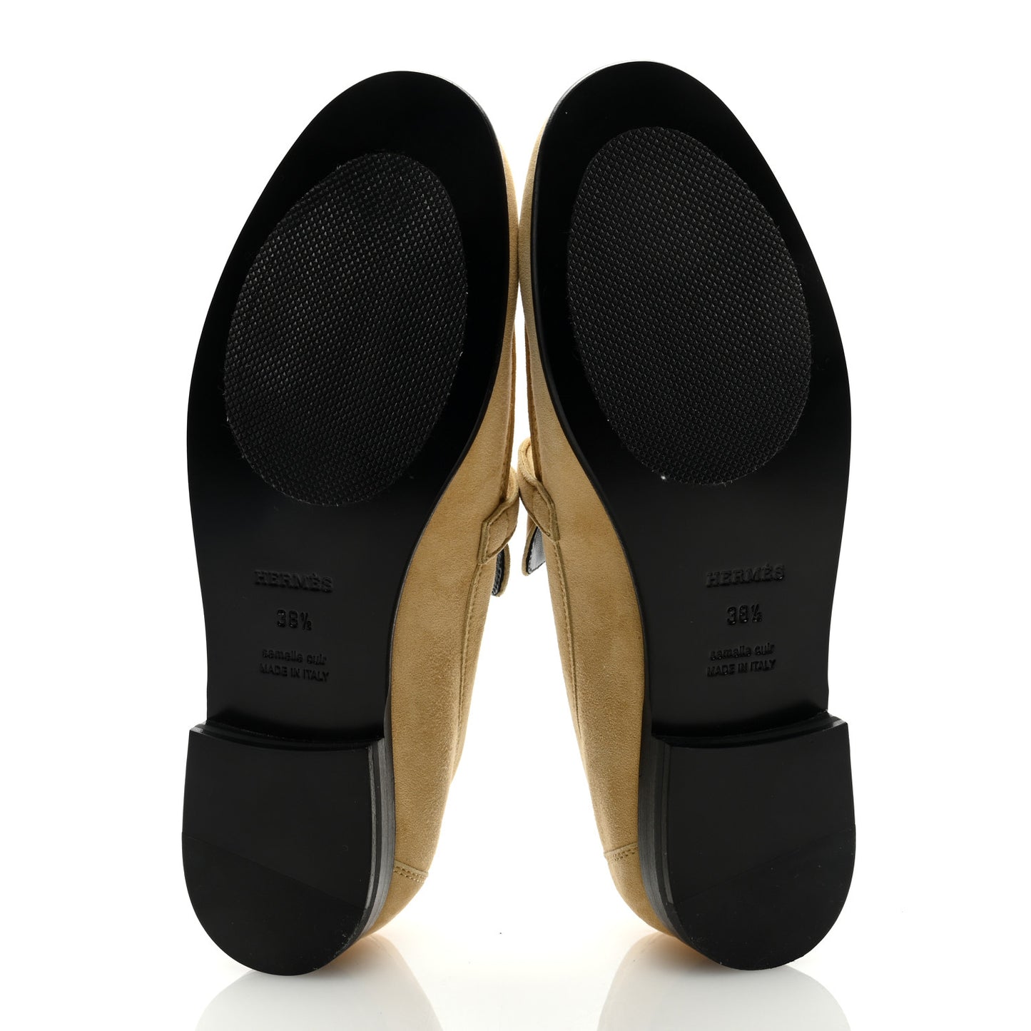 Suede Goatskin Womens Destin Loafers 38.5 Beige Crin