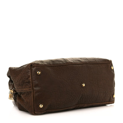 Saint Laurent Pebbled Lambskin Medium Easy Sac Brown 3 of 15