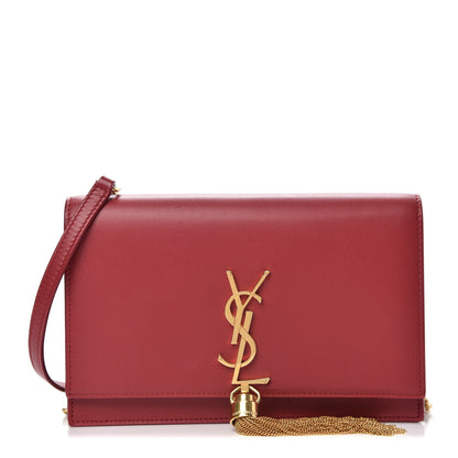 Saint Laurent Smooth Calfskin Classic Monogram Kate Tassel Chain Wallet New Lipstick 1 of 13