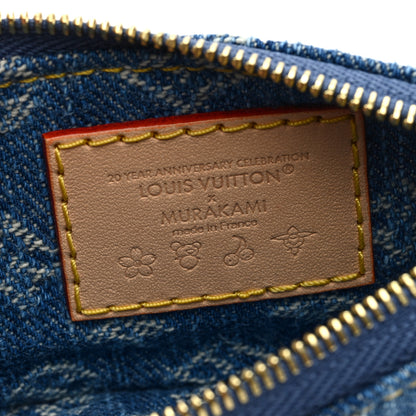 Louis Vuitton LV X TM Monogram Denim Cerises Key Pouch Blue 6 of 7