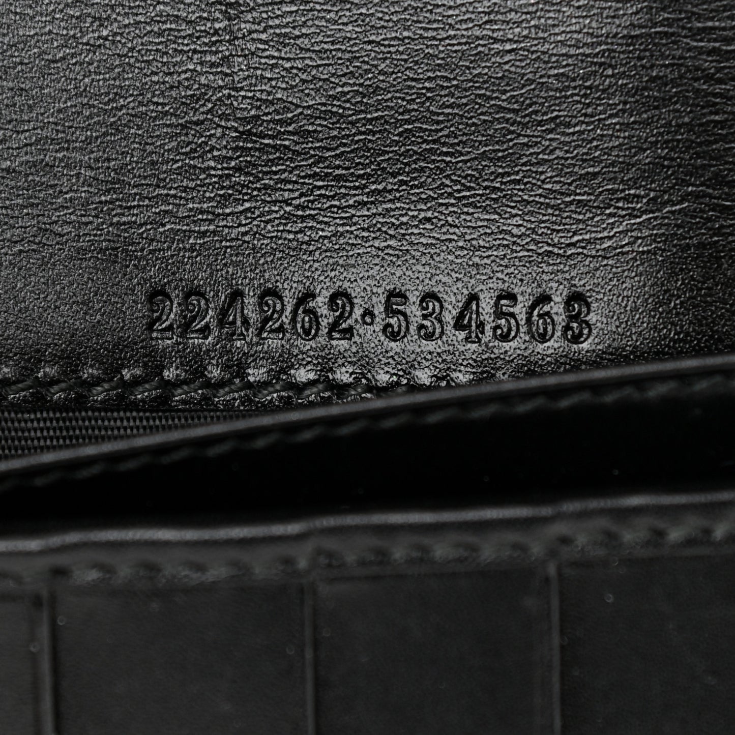 Imprime Monogram GG Pierce Chain Clutch Wallet Black