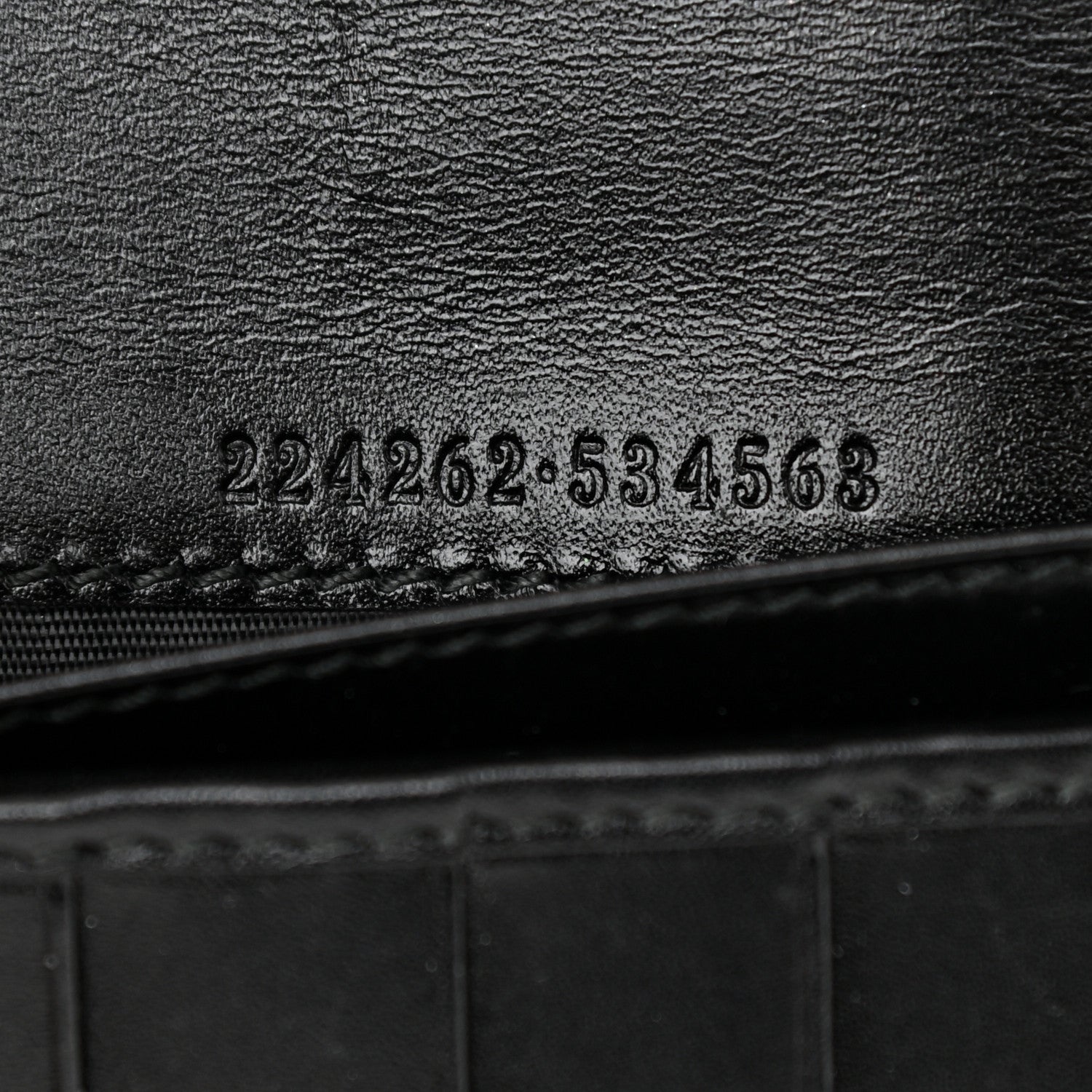 Gucci Imprime Monogram GG Pierce Chain Clutch Wallet Black 7 of 9