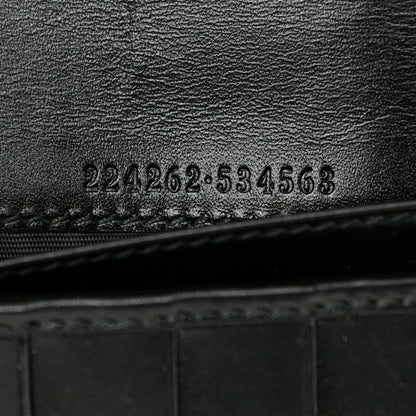 Gucci Imprime Monogram GG Pierce Chain Clutch Wallet Black 7 of 9
