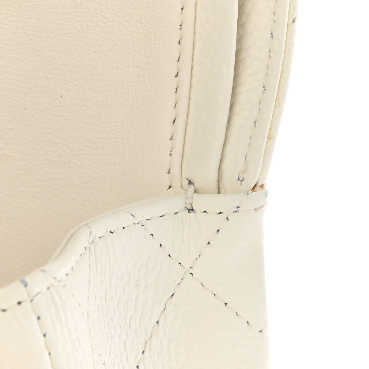 Chanel Caviar Quilted Medium Double Flap White 15 of 17