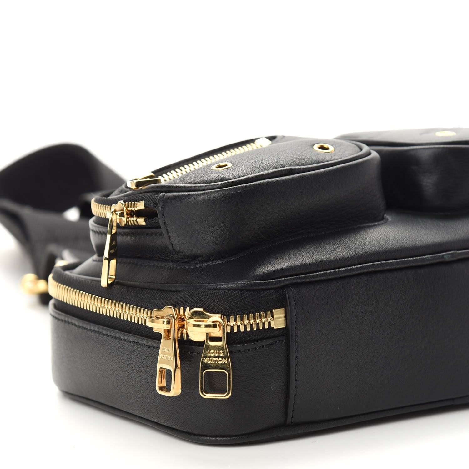 Louis Vuitton Calfskin Monogram Embossed Utility Crossbody Black 7 of 8