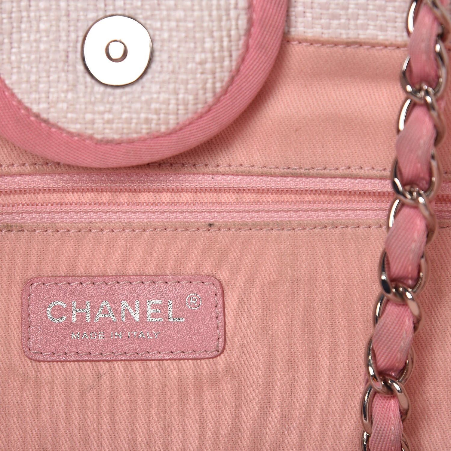 Chanel Woven Straw Raffia Large Deauville Tote Pink 8 of 31