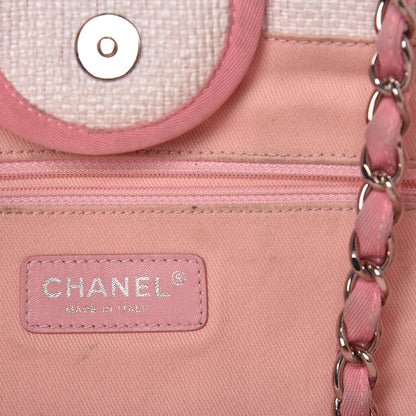 Chanel Woven Straw Raffia Large Deauville Tote Pink 8 of 31