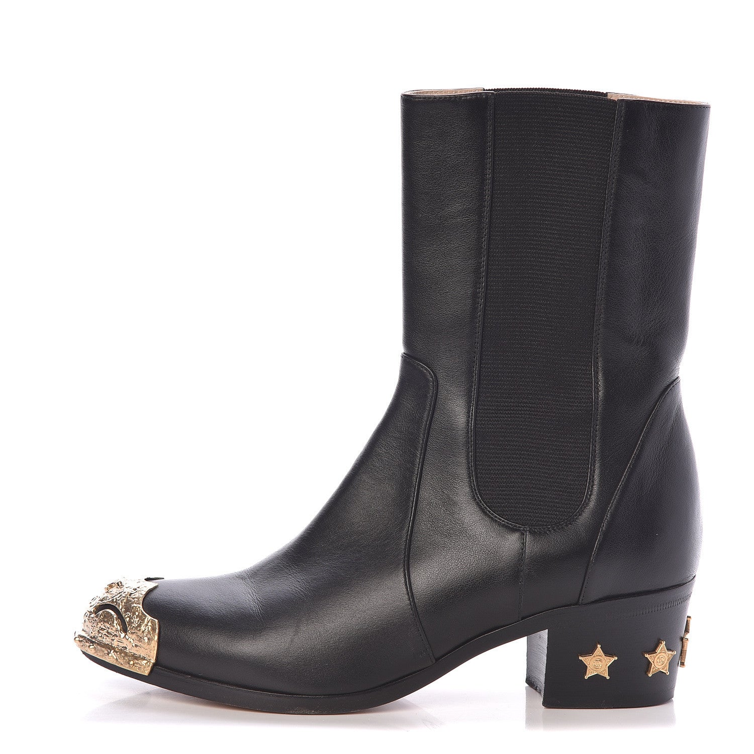 Chanel Calfskin Paris Dallas Boots 37 Black 1 of 7