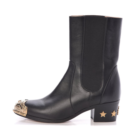 Chanel Calfskin Paris Dallas Boots 37 Black 1 of 7