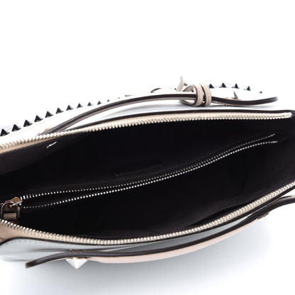 Fendi Vitello Dolce Monster Eyes Inlay Studded Medium By The Way Boston Bag Grigio Perla Nuvola Multicolor 5 of 10
