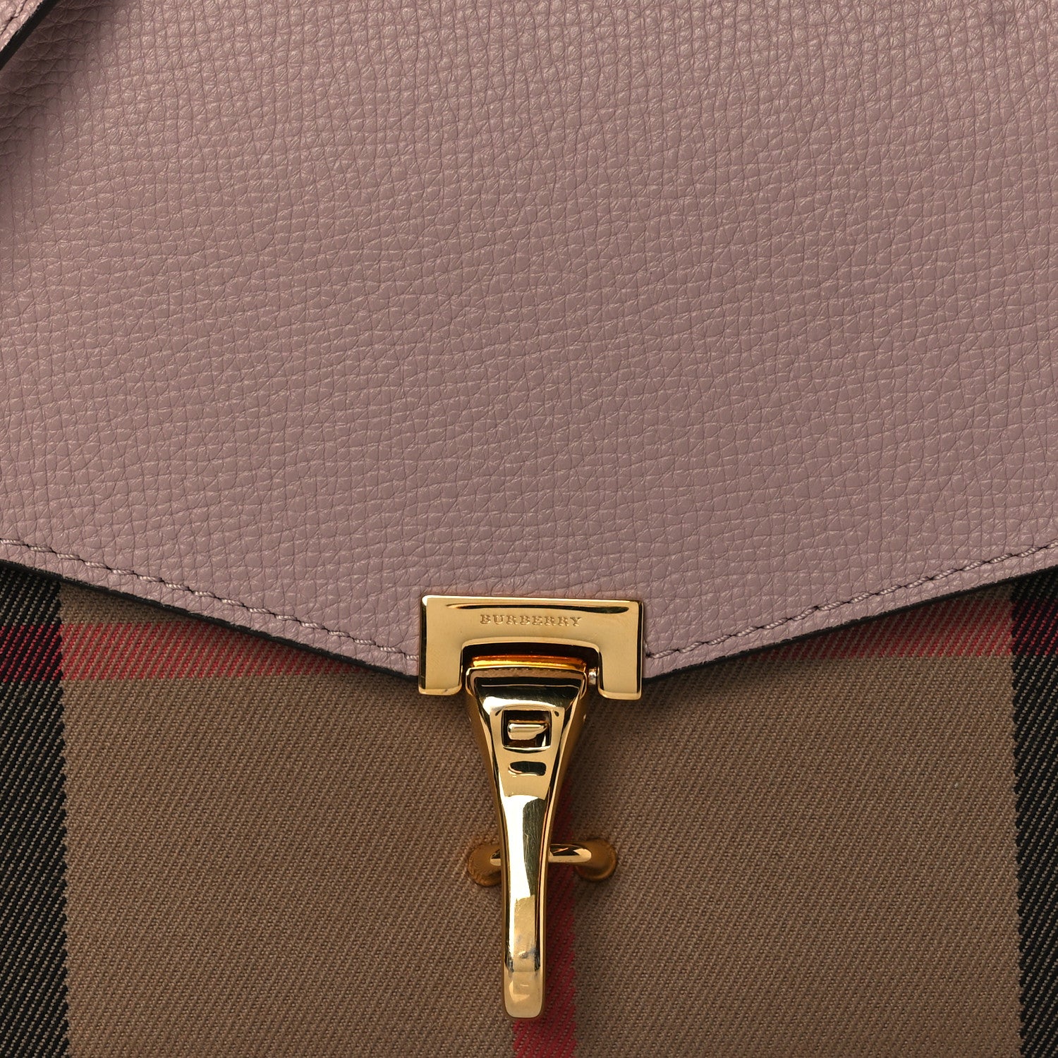 Burberry Derby Calfskin House Check Small Macken Crossbody Bag Pale Orchid 8 of 10