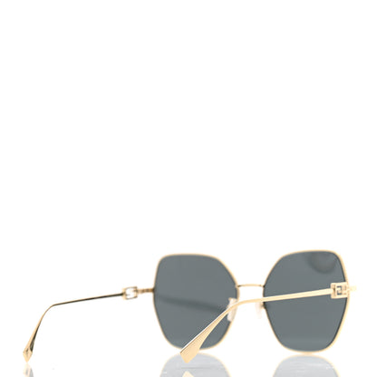 Fendi Metal Aviator Sunglasses FE40033U Light Gold 4 of 6