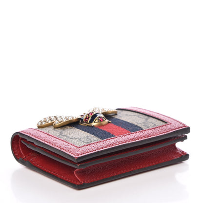 Gucci GG Supreme Monogram Queen Margaret Card Case Red 4 of 7