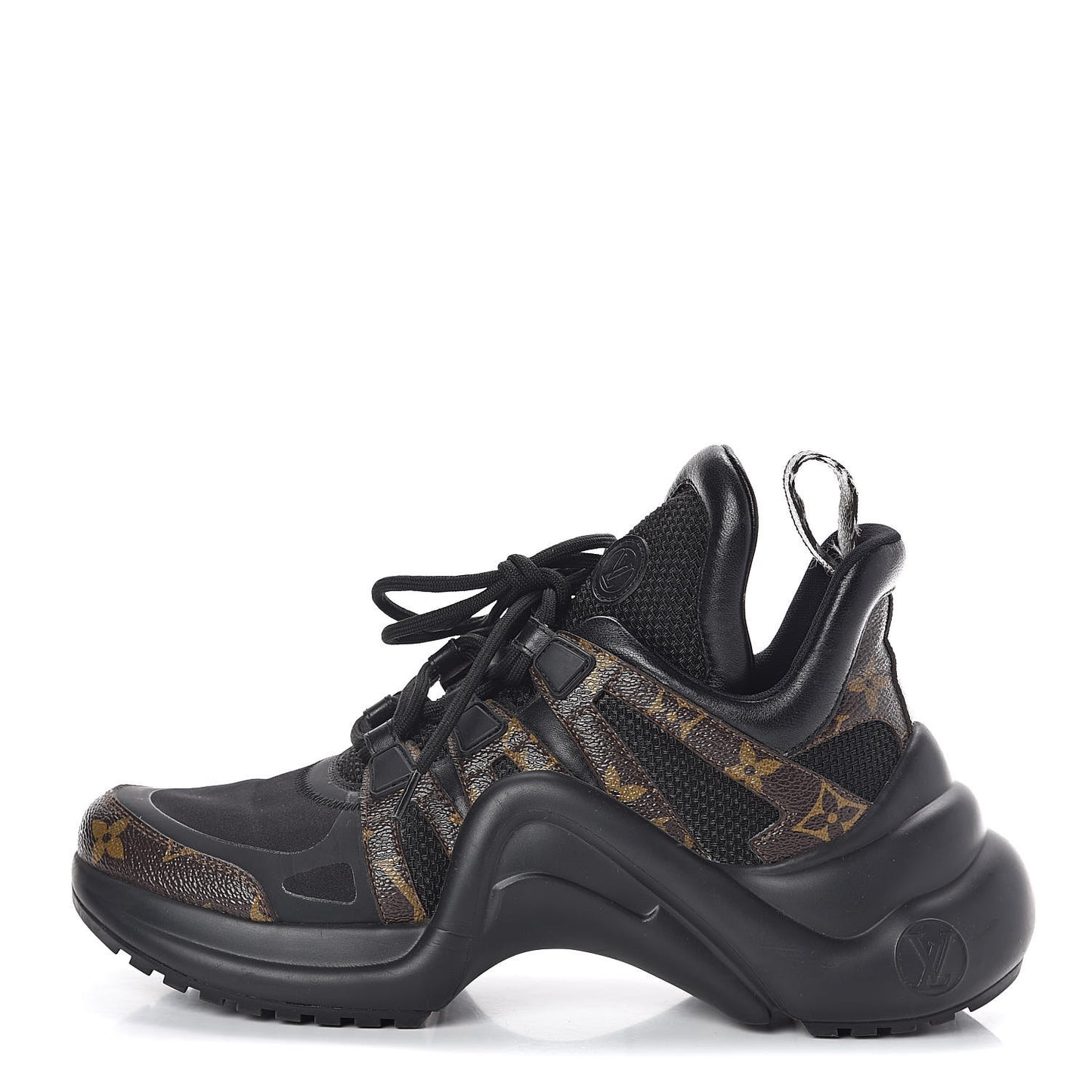 Calfskin Patent Monogram LV Archlight Sneakers 37 Black
