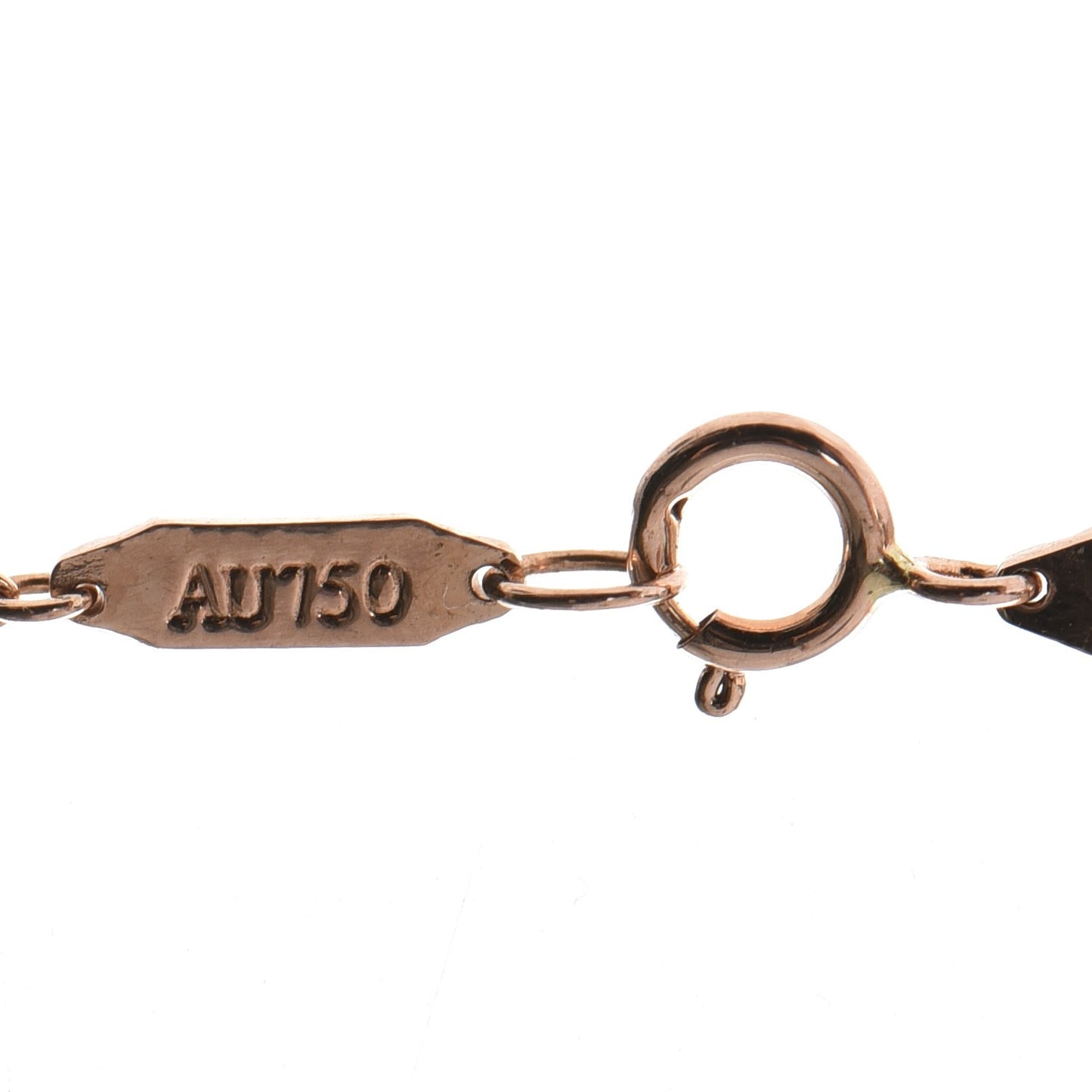 18K Rose Gold Diamond Knot Key Pendant Necklace