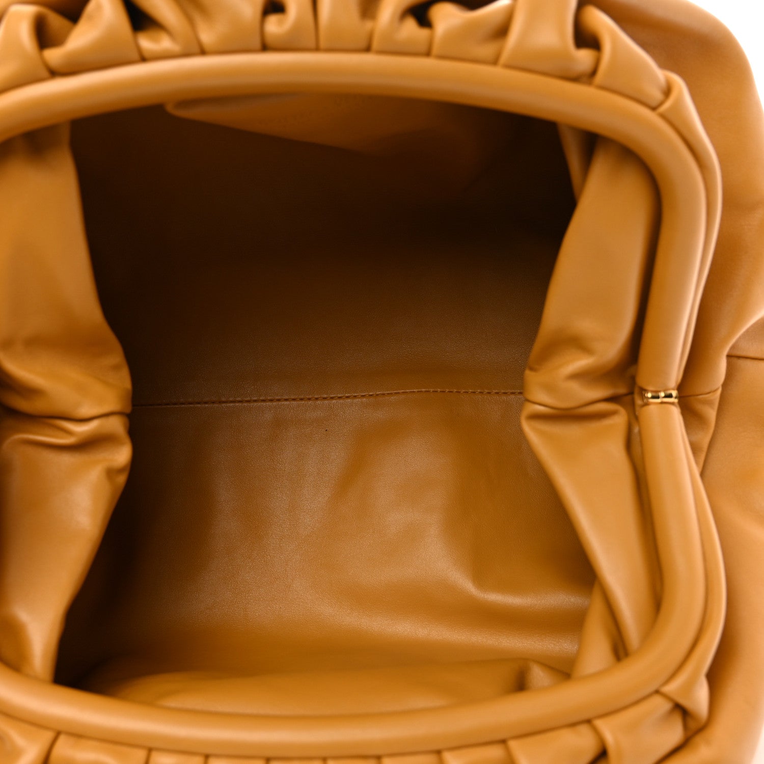 Bottega Veneta Smooth Butter Calf The Pouch Oversized Clutch Ocra 5 of 7