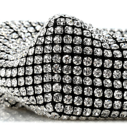 Alexander Wang Mesh Crystal Rhinestone Mini Heiress Pouch Black Silver 9 of 12