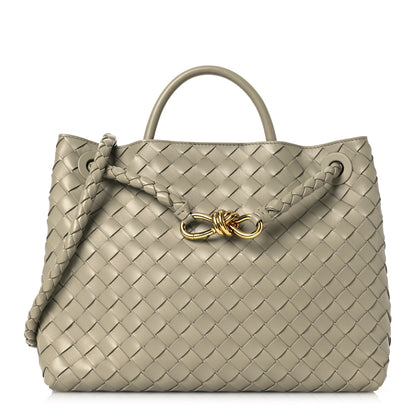 Bottega Veneta Nappa Intrecciato Medium Andiamo Shoulder Bag Travertine 1 of 12