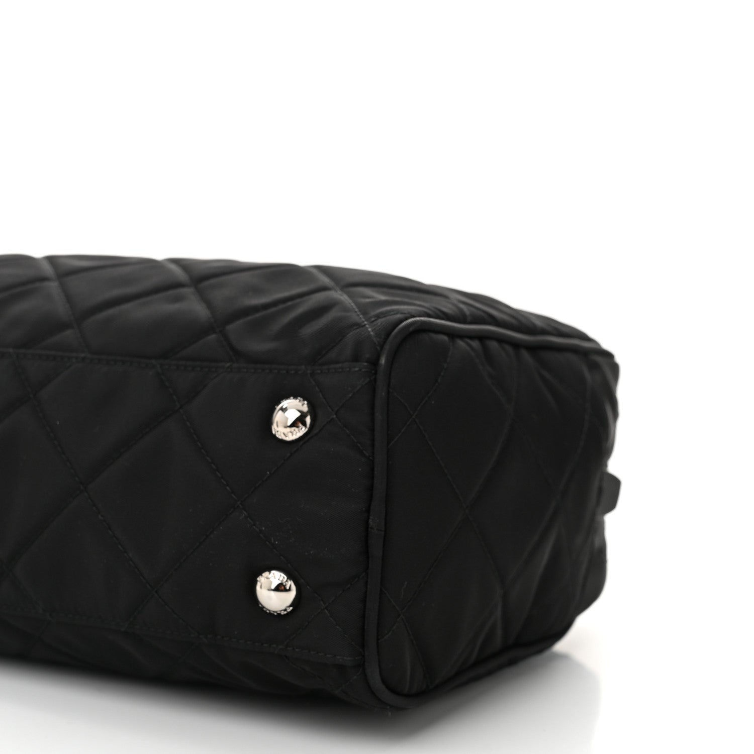 Prada Nylon Tessuto Impuntu Quilted Shoulder Bag Black 11 of 11