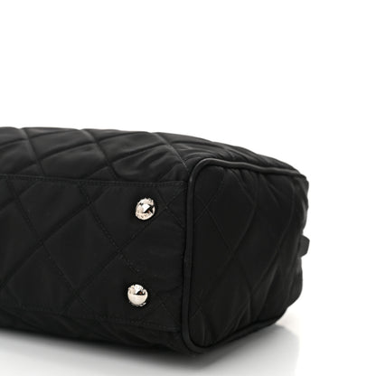 Prada Nylon Tessuto Impuntu Quilted Shoulder Bag Black 11 of 11