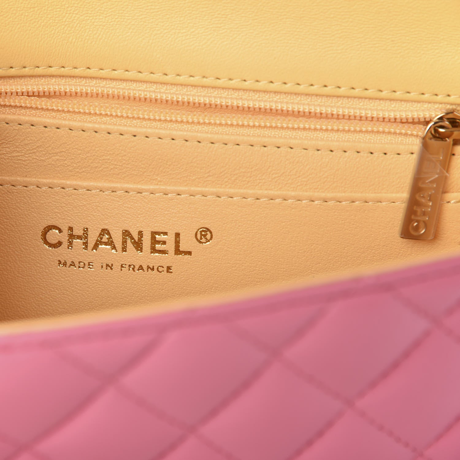 Chanel Lambskin Quilted Mini Rectangular Flap Pink Yellow 6 of 10