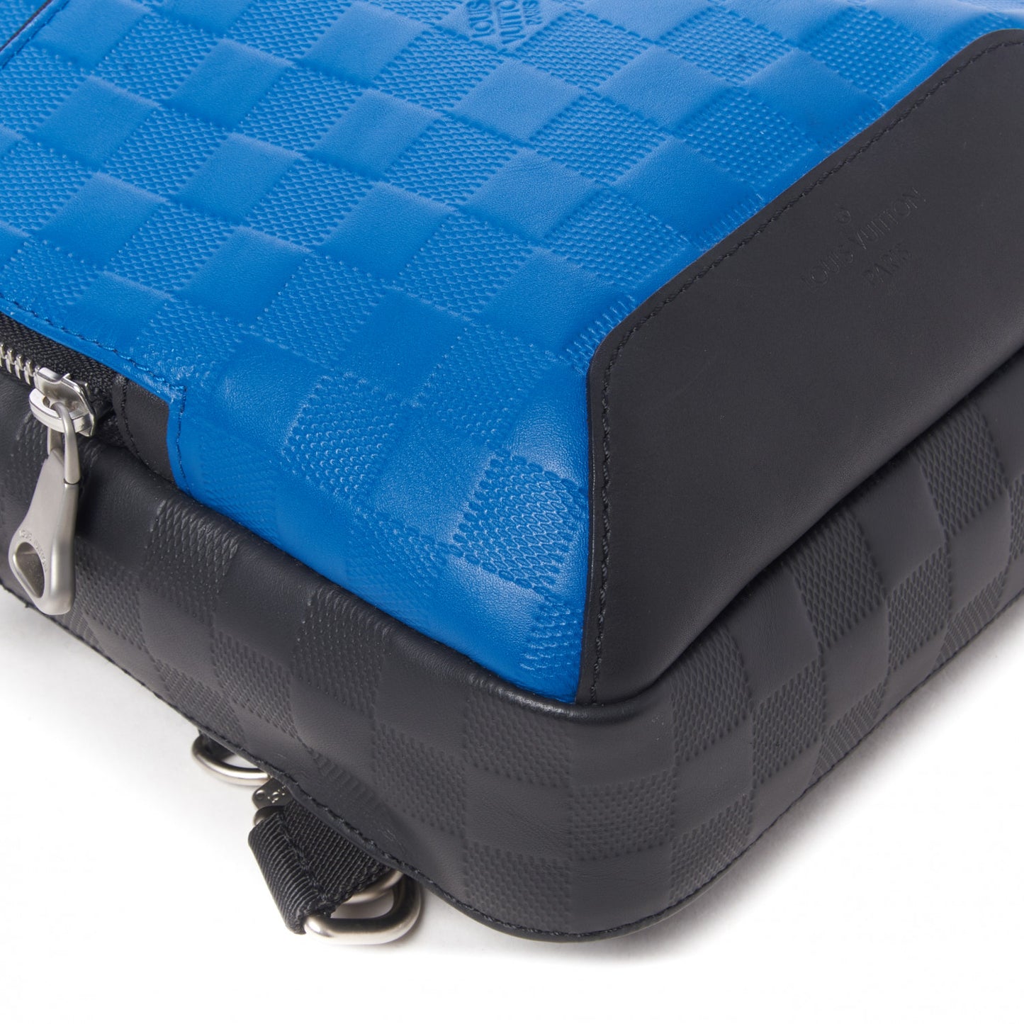 Damier Infini Avenue Sling Backpack Blue Black