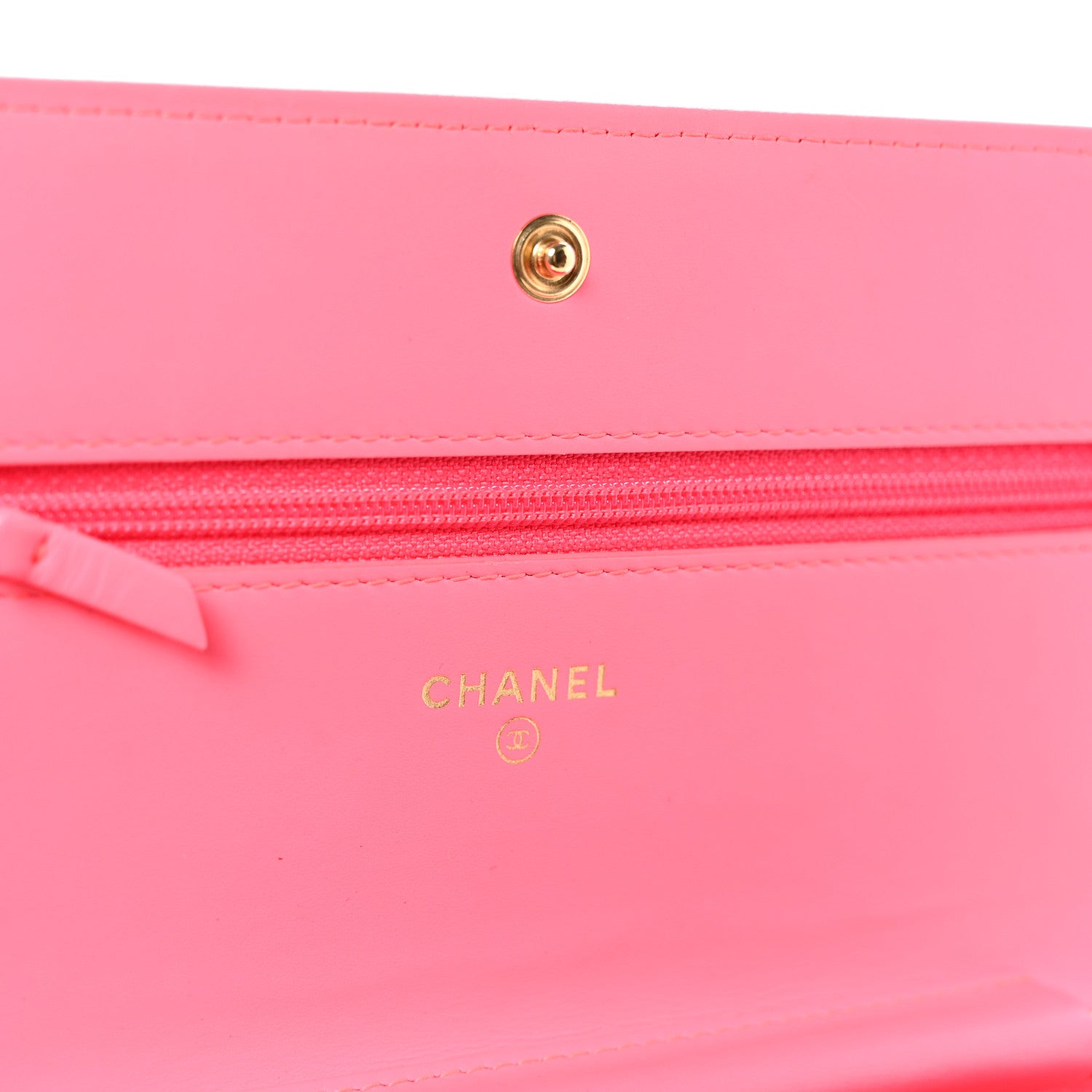 Chanel Patent Calfskin Quilted Boy Wallet On Chain WOC Pink 6 of 13