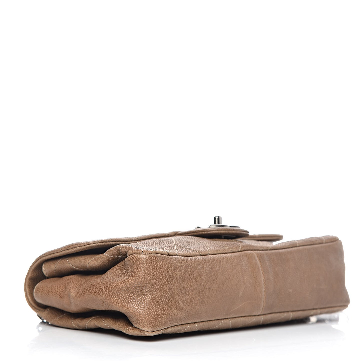 Caviar Quilted Medium Simply CC Flap Brown
