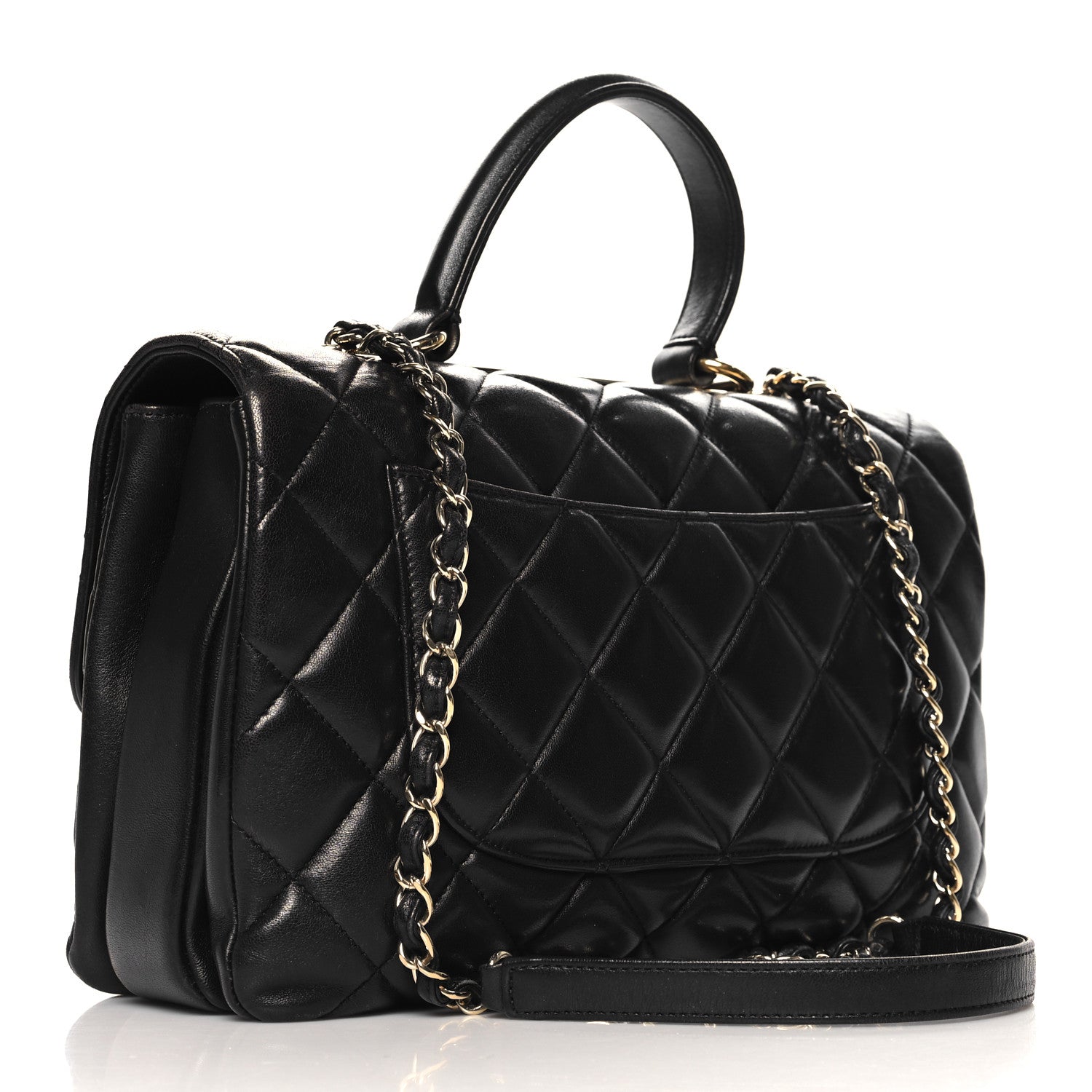 Chanel Lambskin Quilted Medium Trendy CC Flap Dual Handle Bag Black 3 of 11