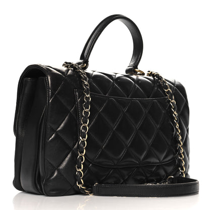 Chanel Lambskin Quilted Medium Trendy CC Flap Dual Handle Bag Black 3 of 11