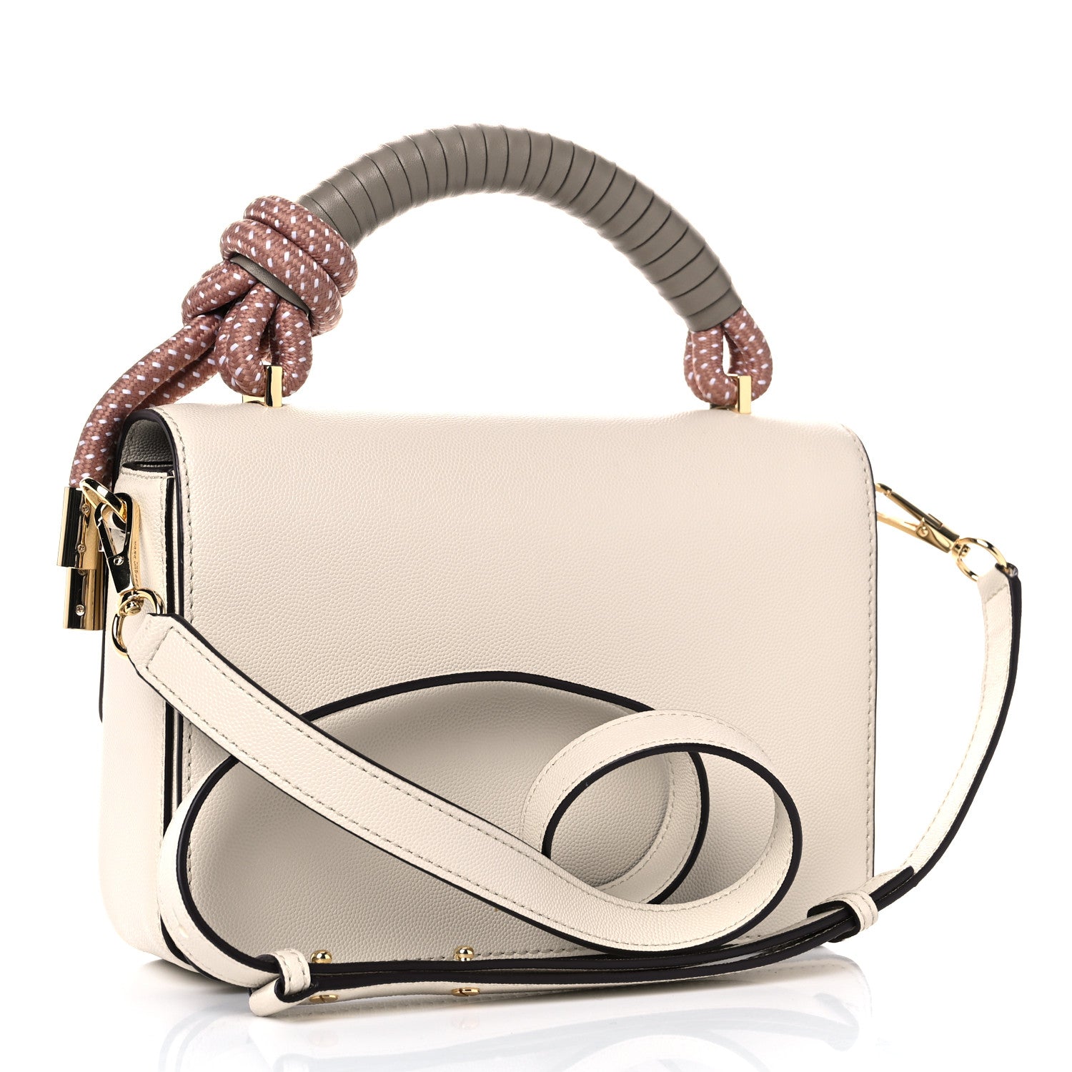 Marc Jacobs Textured Calfskin The J Link Shoulder Bag Ivory 3 of 11