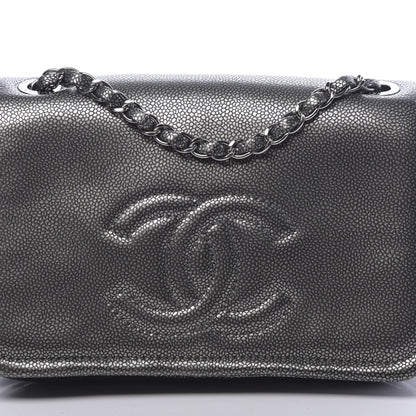 Chanel Metallic Caviar Medium Timeless CC Flap Dark Silver 10 of 11