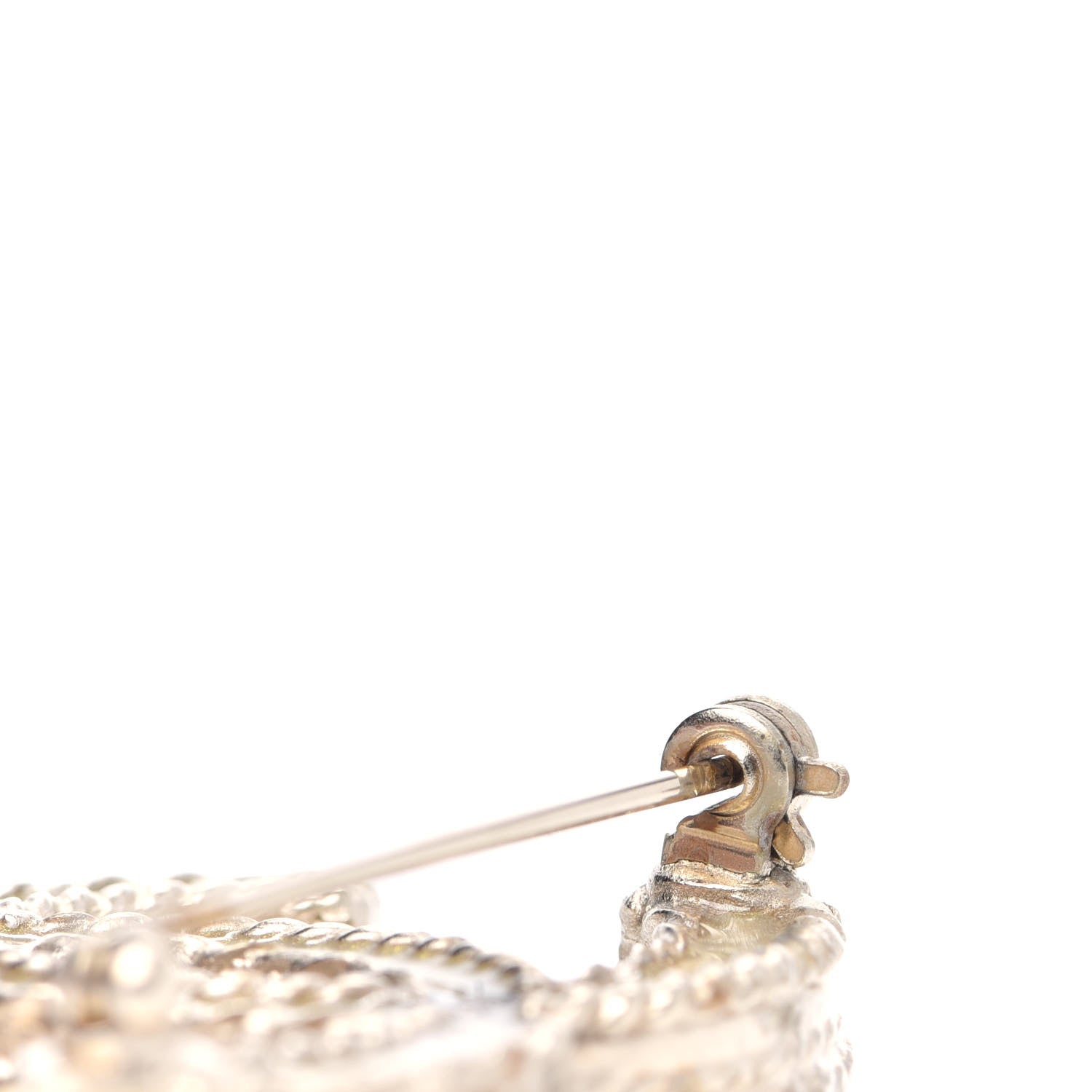 Chanel Crystal CC Brooch Pin Light Gold 5 of 8