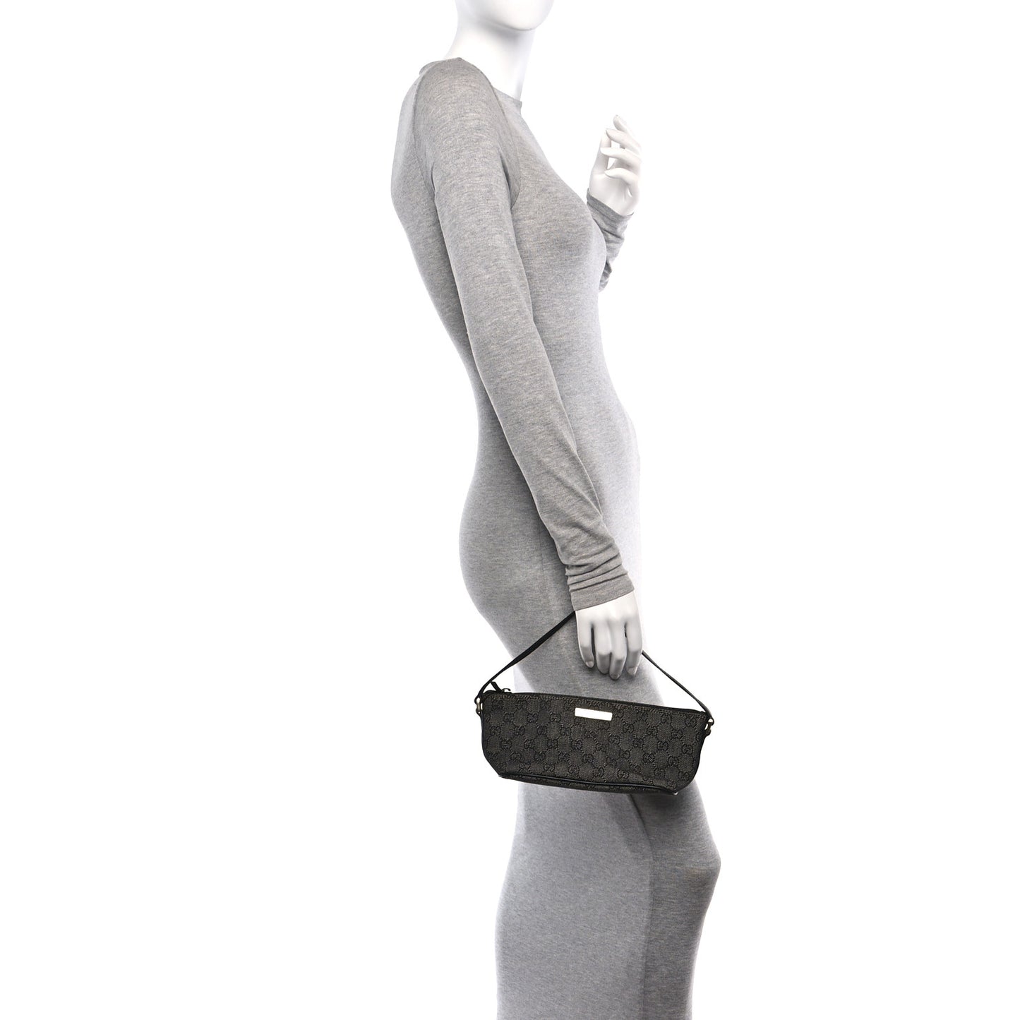 Denim Monogram Boat Pochette Black