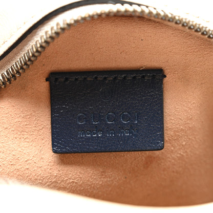 Gucci Azalea Calfskin Matelasse Diagonal Mini Torchon GG Marmont Round Shoulder Bag Mystic White Blue Agata 6 of 11