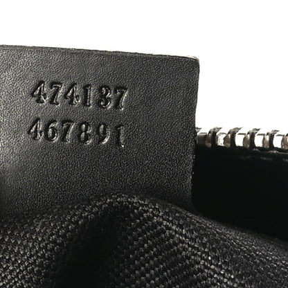 Gucci GG Supreme Monogram Appia Calfskin Web Flat Messenger Bag Black Grey 8 of 10