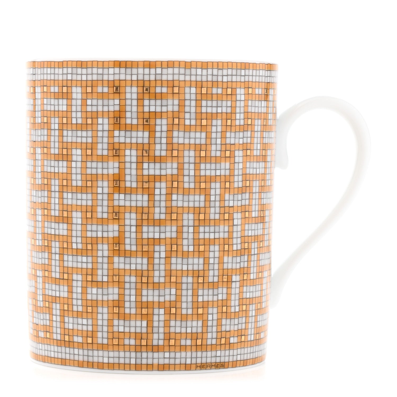 Hermes Porcelain Mosaique au 24 Mug Gold 1 of 8